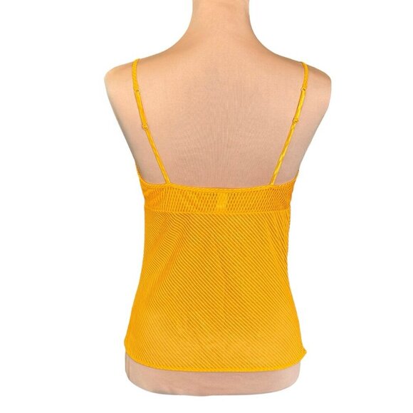 Vintage Y2K COSABELLA Cami Top Sz.L Orange Mesh Lace Sheer Babydoll Summer Rave - Picture 3 of 11